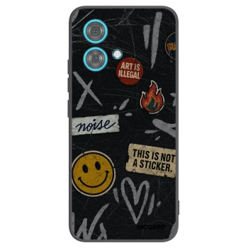 Picasee silikonski črni ovitek za Motorola Edge 40 Neo - STICKERS x TAGS