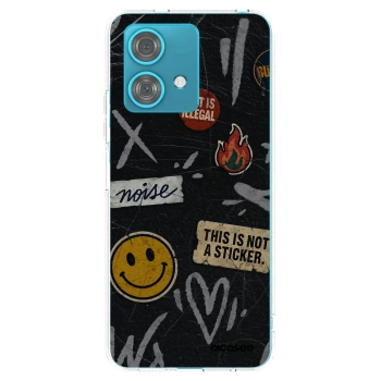 Picasee silikonski prozorni ovitek za Motorola Edge 40 Neo - STICKERS x TAGS