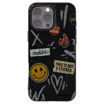 Picasee silikonski črni ovitek za Apple iPhone 16 Pro Max - STICKERS x TAGS