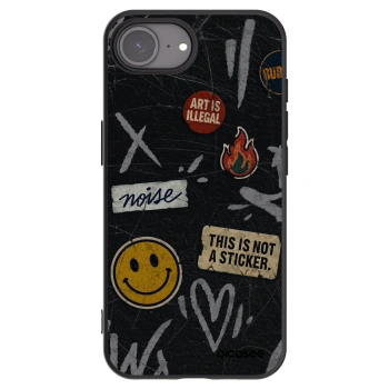 Picasee silikonski črni ovitek za Apple iPhone 16e - STICKERS x TAGS