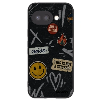 Picasee silikonski črni ovitek za Google Pixel 9a - STICKERS x TAGS