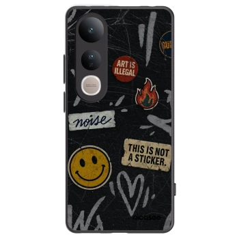 Picasee silikonski črni ovitek za Vivo V50 Lite 5G - STICKERS x TAGS