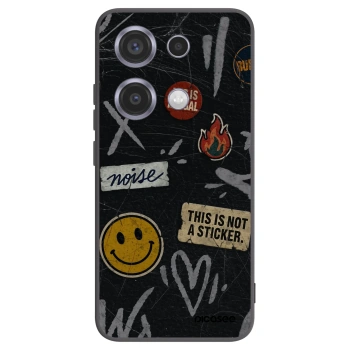 Picasee silikonski črni ovitek za Xiaomi Redmi Note 14S - STICKERS x TAGS