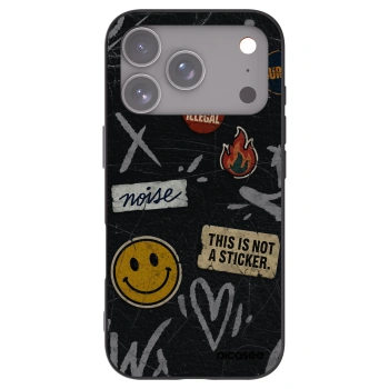 Picasee silikonski črni ovitek za Apple iPhone 17 Pro - STICKERS x TAGS