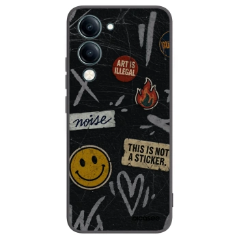 Picasee silikonski črni ovitek za Vivo Y29s 5G - STICKERS x TAGS