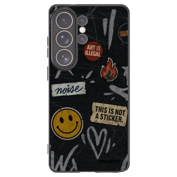 Picasee silikonski črni ovitek za Samsung Galaxy S26 Ultra - STICKERS x TAGS