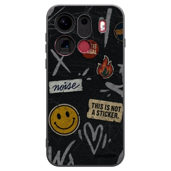 Picasee silikonski črni ovitek za OPPO Find X9 Pro - STICKERS x TAGS