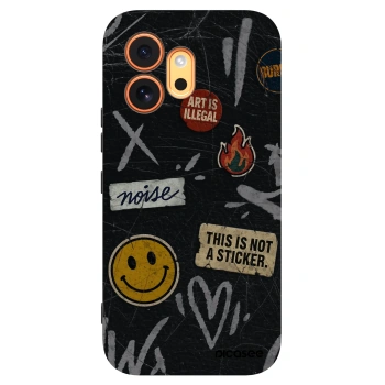 Picasee silikonski črni ovitek za Honor 600 - STICKERS x TAGS
