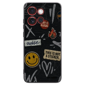 Picasee silikonski črni ovitek za Motorola Edge 60 Neo 5G - STICKERS x TAGS