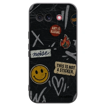 Picasee silikonski črni ovitek za Google Pixel 10a - STICKERS x TAGS