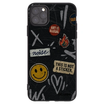 Picasee silikonski črni ovitek za Apple iPhone 11 Pro Max - STICKERS x TAGS