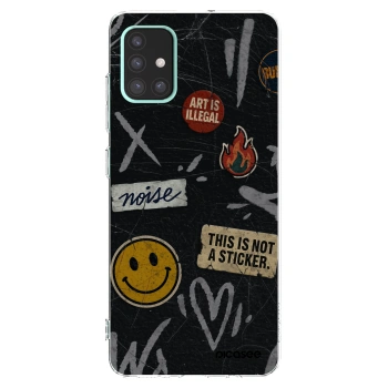Picasee silikonski prozorni ovitek za Samsung Galaxy A51 A515F - STICKERS x TAGS