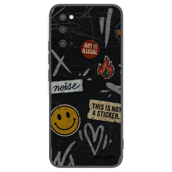 Picasee silikonski črni ovitek za Samsung Galaxy S20 G980F - STICKERS x TAGS