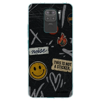 Picasee silikonski črni ovitek za Xiaomi Redmi Note 9 - STICKERS x TAGS