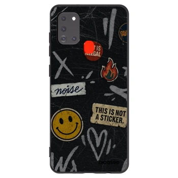 Picasee silikonski črni ovitek za Samsung Galaxy A21s - STICKERS x TAGS