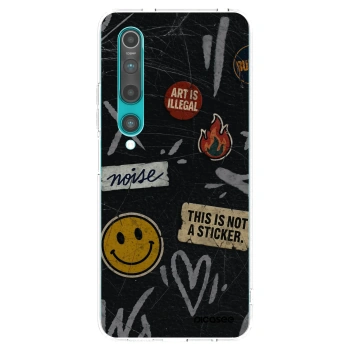 Picasee silikonski prozorni ovitek za Xiaomi Mi 10 - STICKERS x TAGS