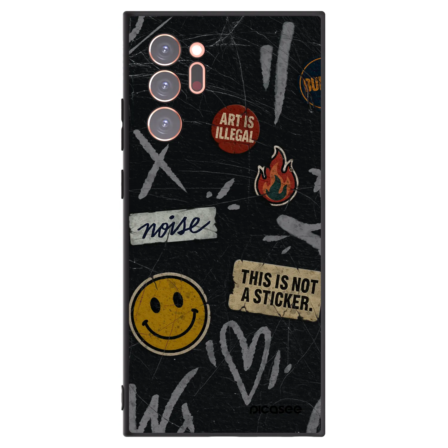 Picasee silikonski črni ovitek za Samsung Galaxy Note 20 Ultra - STICKERS x TAGS