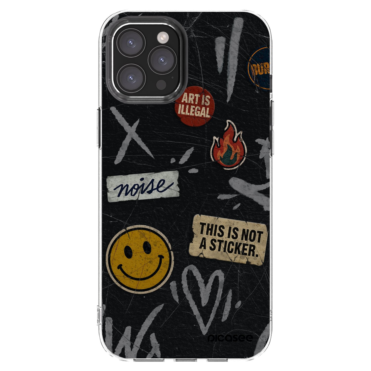 Picasee silikonski prozorni ovitek za Apple iPhone 12 Pro Max - STICKERS x TAGS