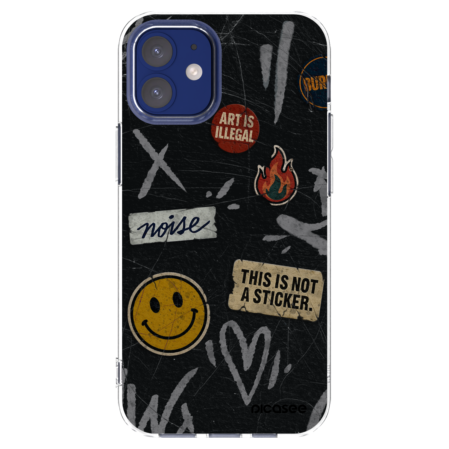 Picasee silikonski prozorni ovitek za Apple iPhone 12 mini - STICKERS x TAGS
