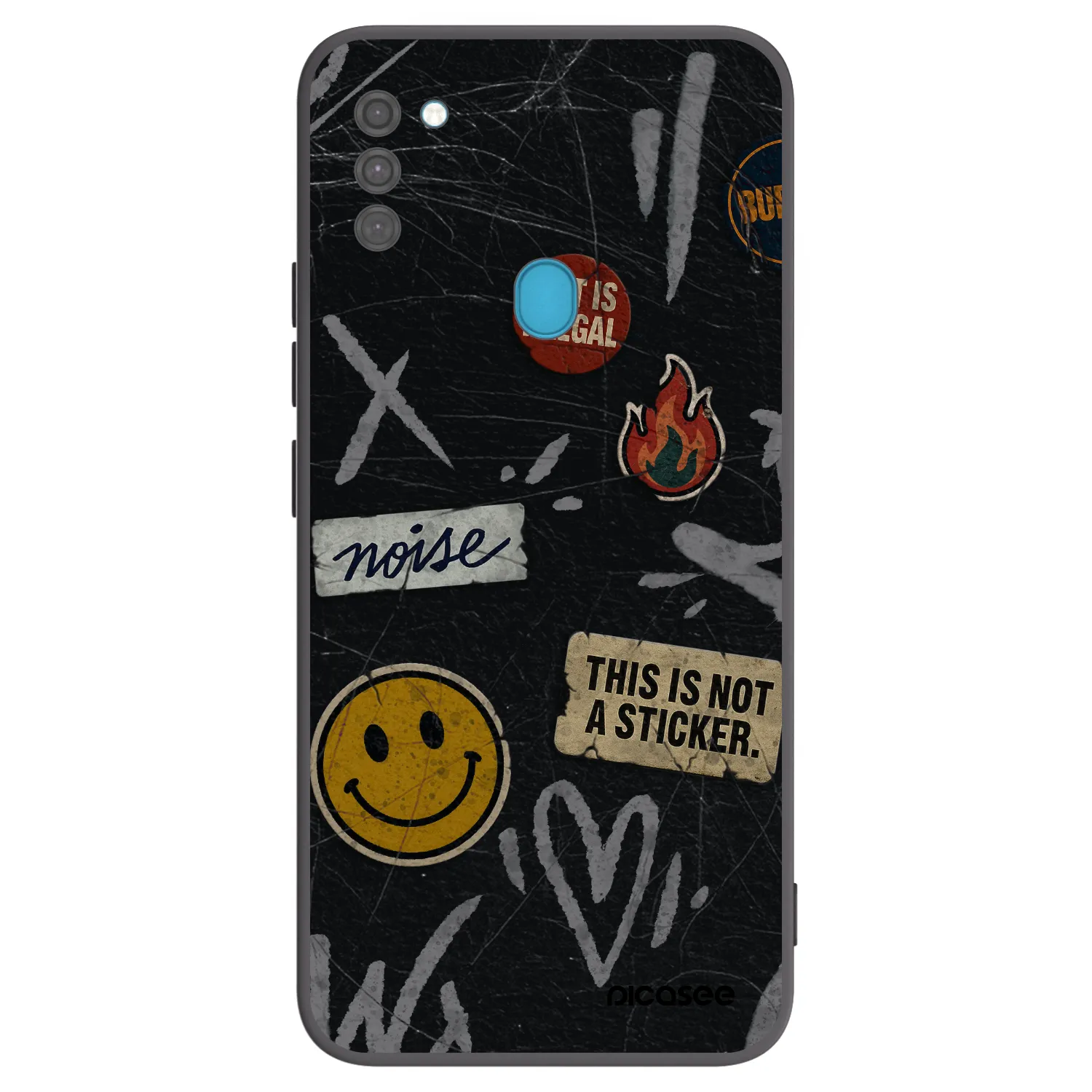 Picasee silikonski črni ovitek za Samsung Galaxy M11 - STICKERS x TAGS