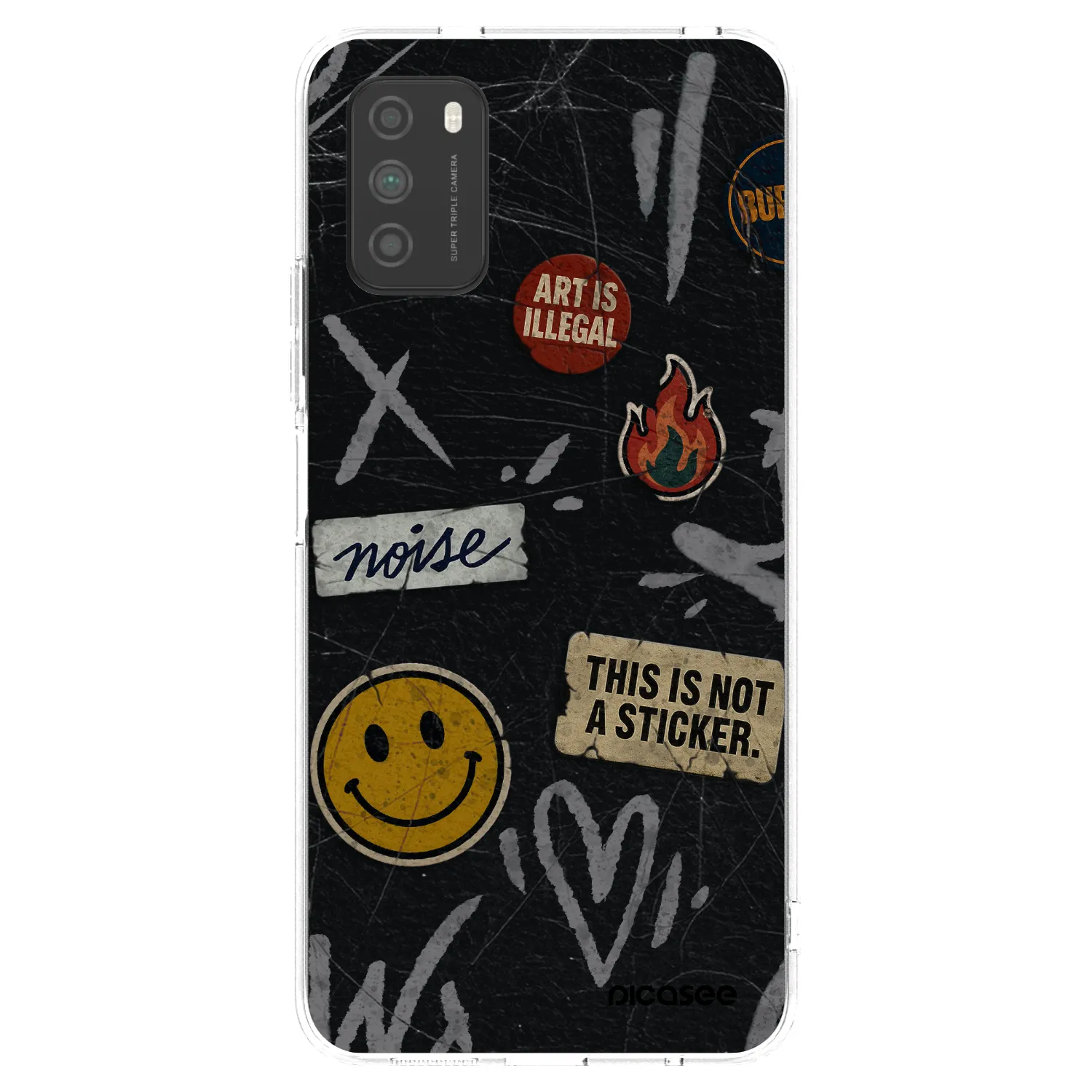 Picasee silikonski prozorni ovitek za Xiaomi Poco M3 - STICKERS x TAGS