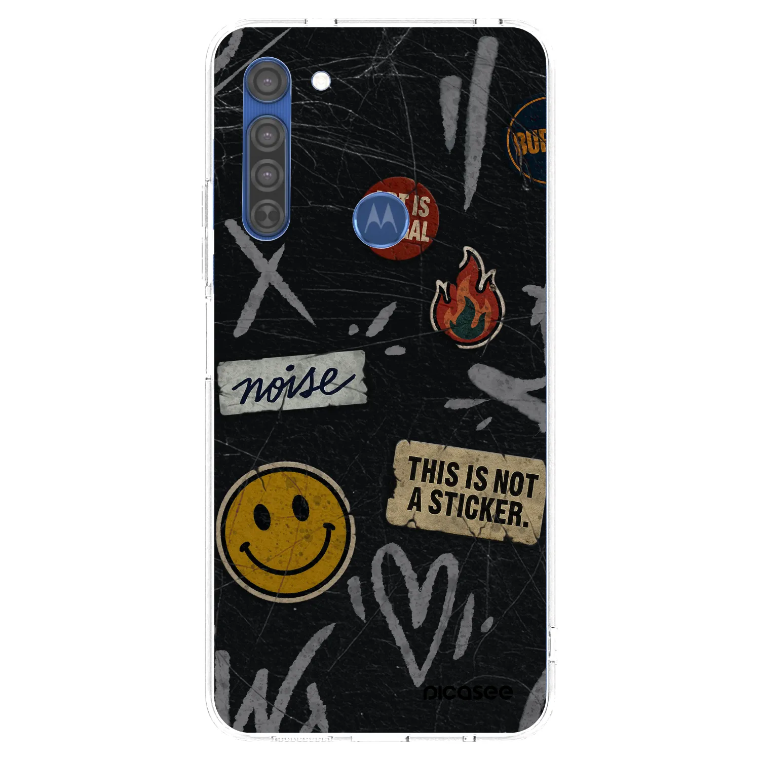 Picasee silikonski prozorni ovitek za Motorola Moto G8 - STICKERS x TAGS