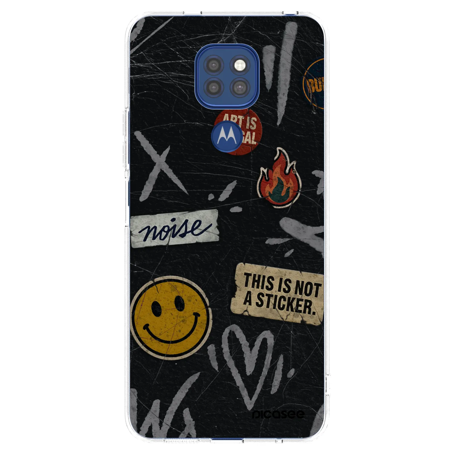 Picasee silikonski prozorni ovitek za Motorola Moto G9 Play - STICKERS x TAGS