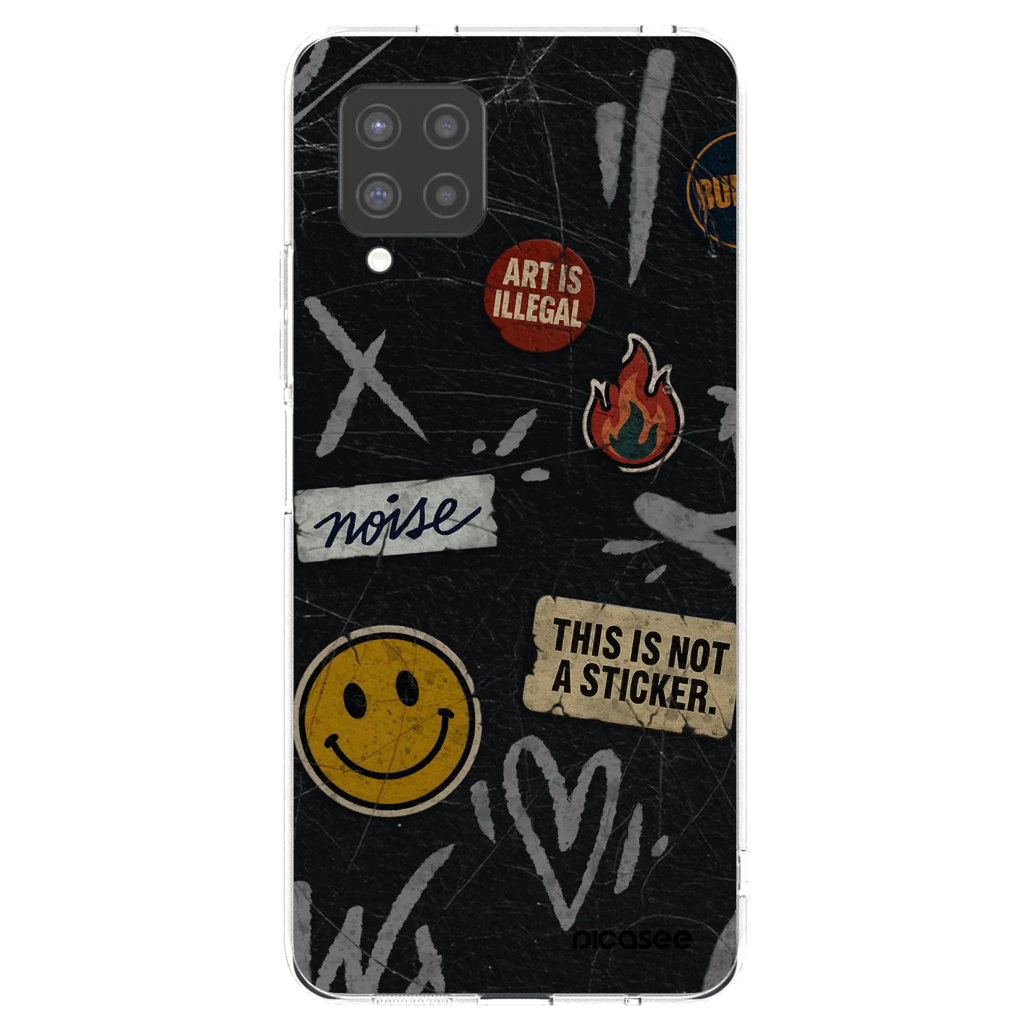 Picasee silikonski prozorni ovitek za Samsung Galaxy A42 A426B - STICKERS x TAGS