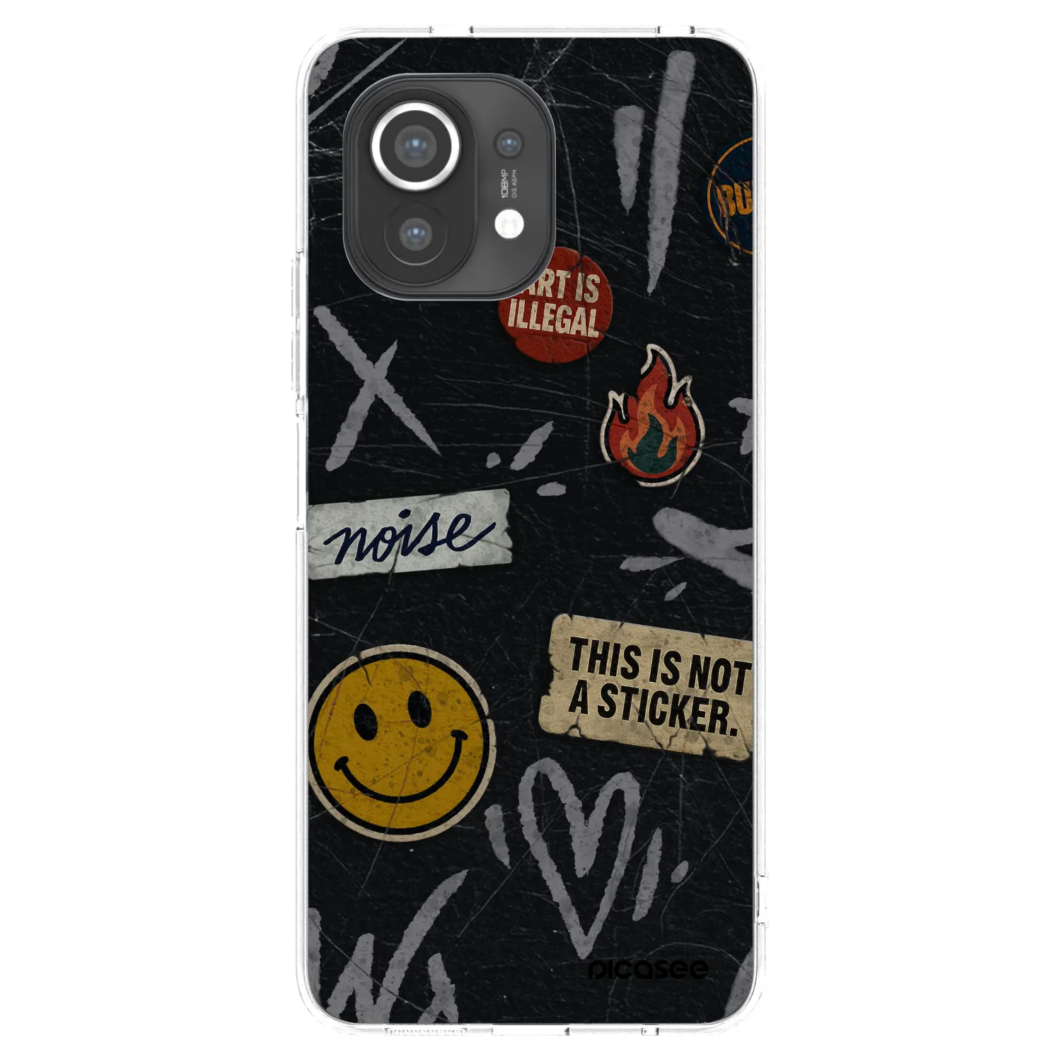 Picasee silikonski prozorni ovitek za Xiaomi Mi 11 - STICKERS x TAGS