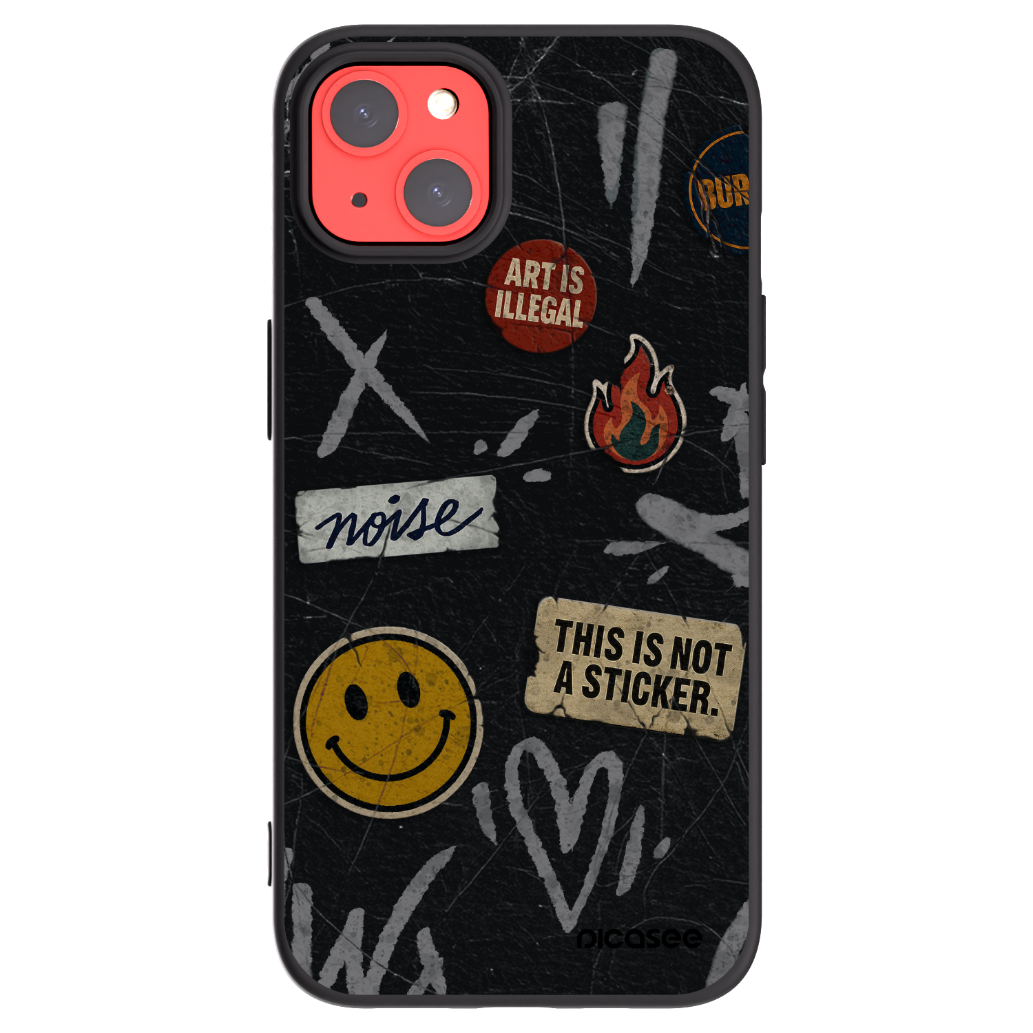 Picasee silikonski črni ovitek za Apple iPhone 13 - STICKERS x TAGS