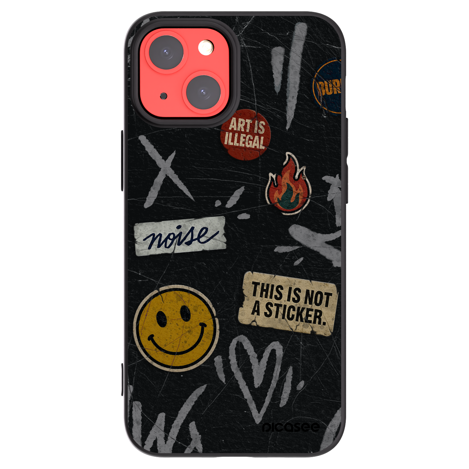 Picasee silikonski črni ovitek za Apple iPhone 13 mini - STICKERS x TAGS