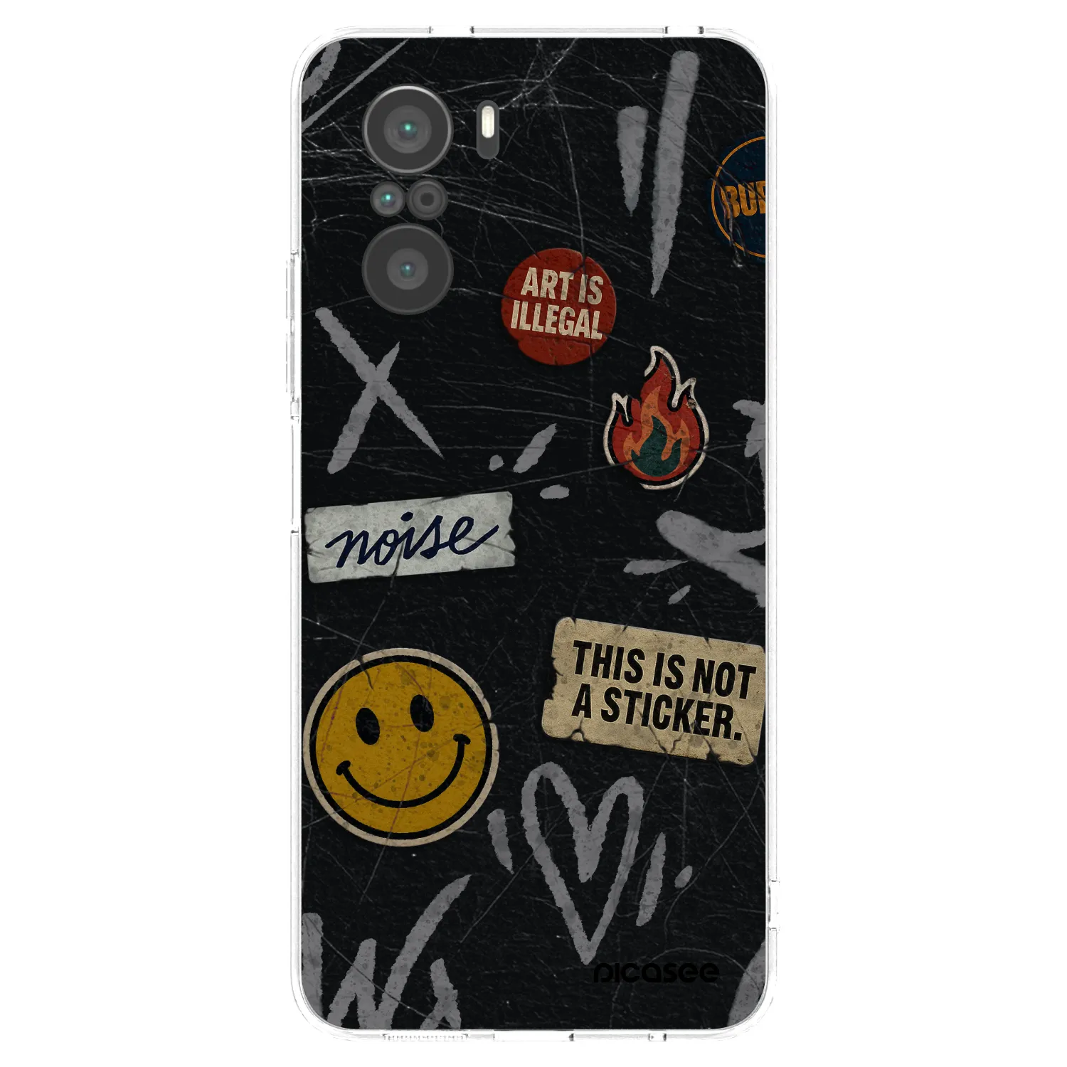 Picasee silikonski prozorni ovitek za Xiaomi Poco F3 - STICKERS x TAGS