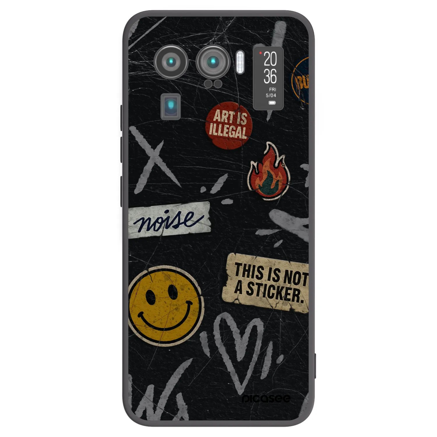 Picasee silikonski črni ovitek za Xiaomi Mi 11 Ultra - STICKERS x TAGS