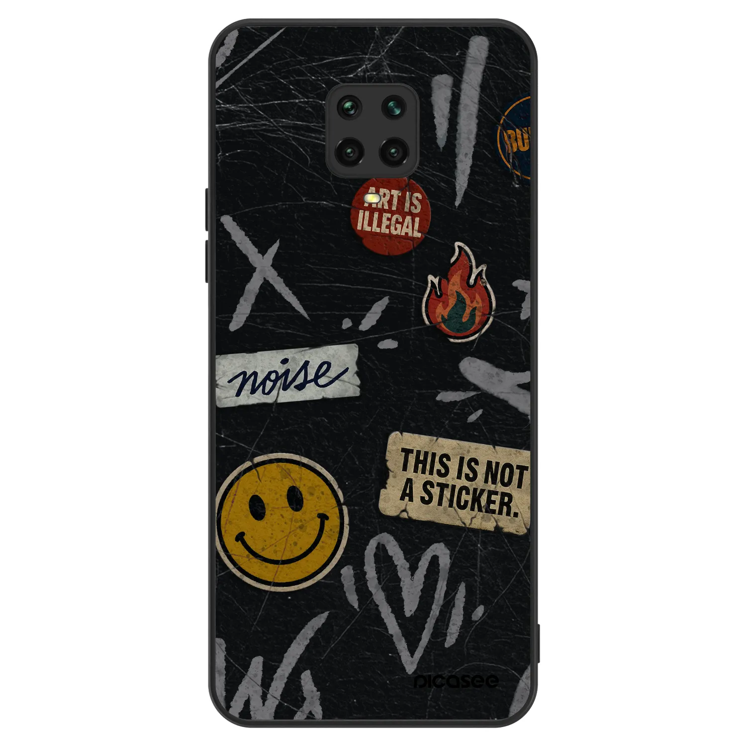 Picasee ULTIMATE CASE za Xiaomi Redmi Note 9S - STICKERS x TAGS
