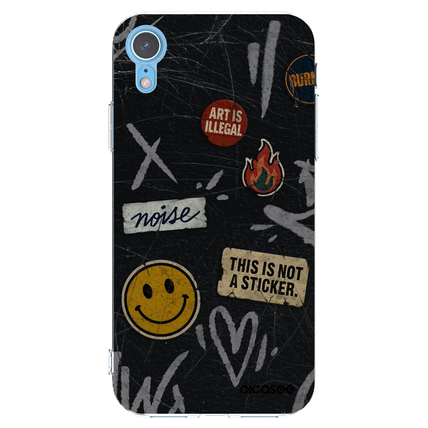 Picasee silikonski prozorni ovitek za Apple iPhone XR - STICKERS x TAGS