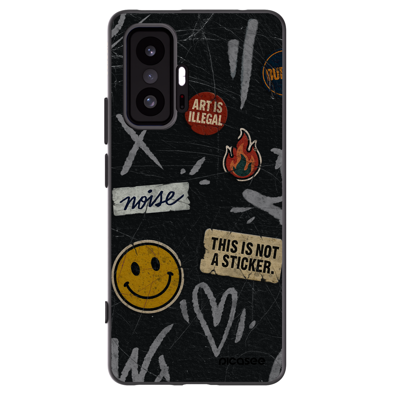 Picasee silikonski črni ovitek za Xiaomi 11T - STICKERS x TAGS