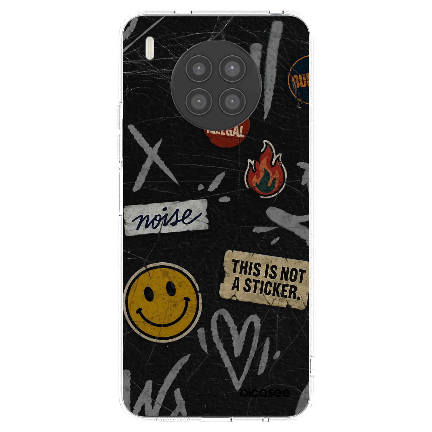 Picasee silikonski prozorni ovitek za Huawei Nova 8i - STICKERS x TAGS