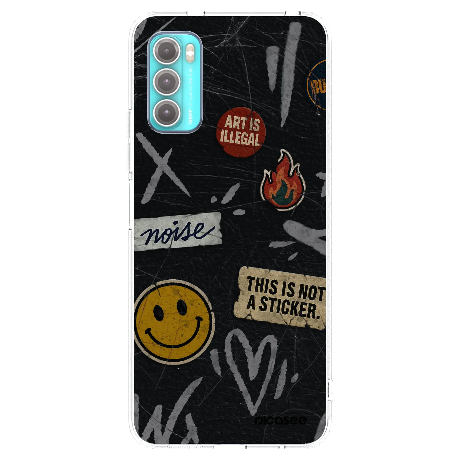 Picasee silikonski prozorni ovitek za Motorola Moto G60 - STICKERS x TAGS