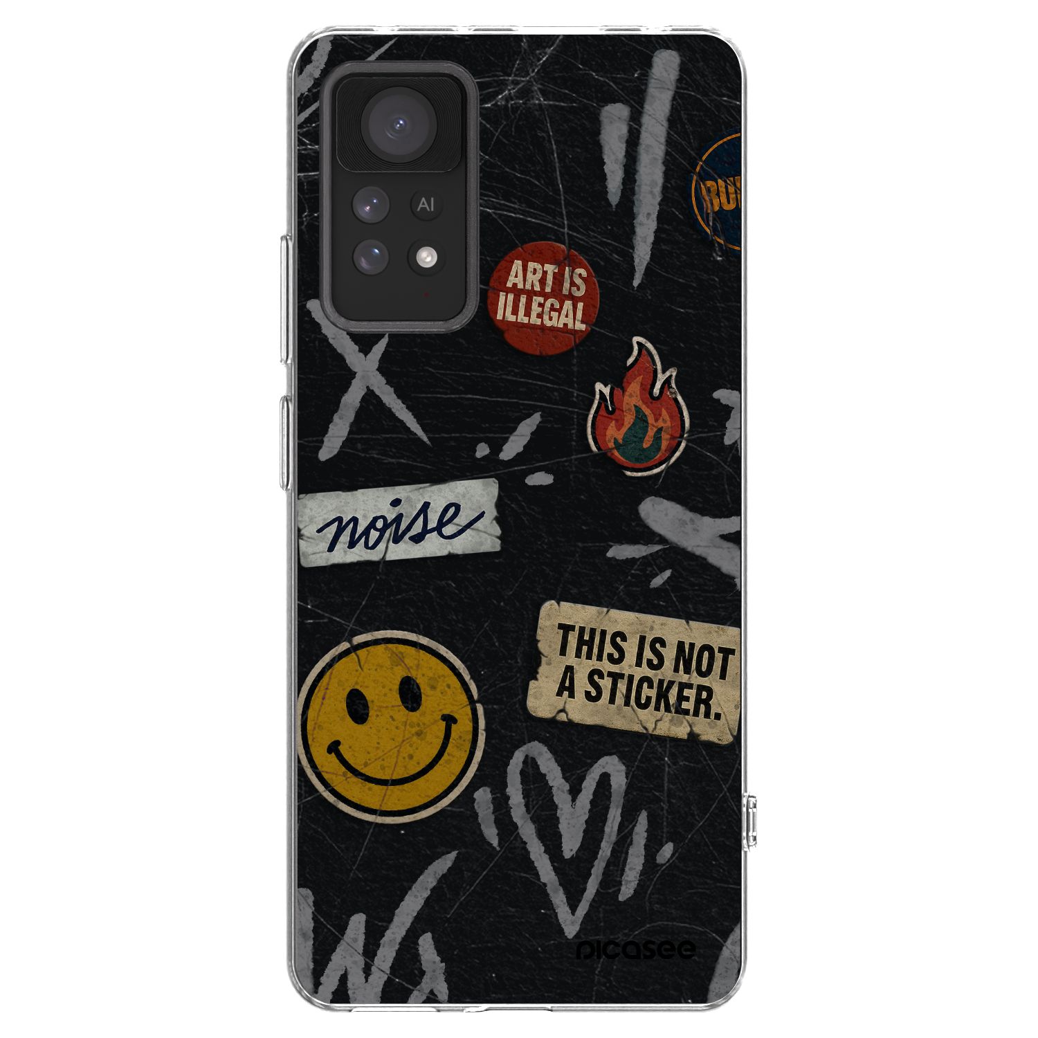 Picasee silikonski prozorni ovitek za Xiaomi Redmi Note 11 Pro - STICKERS x TAGS