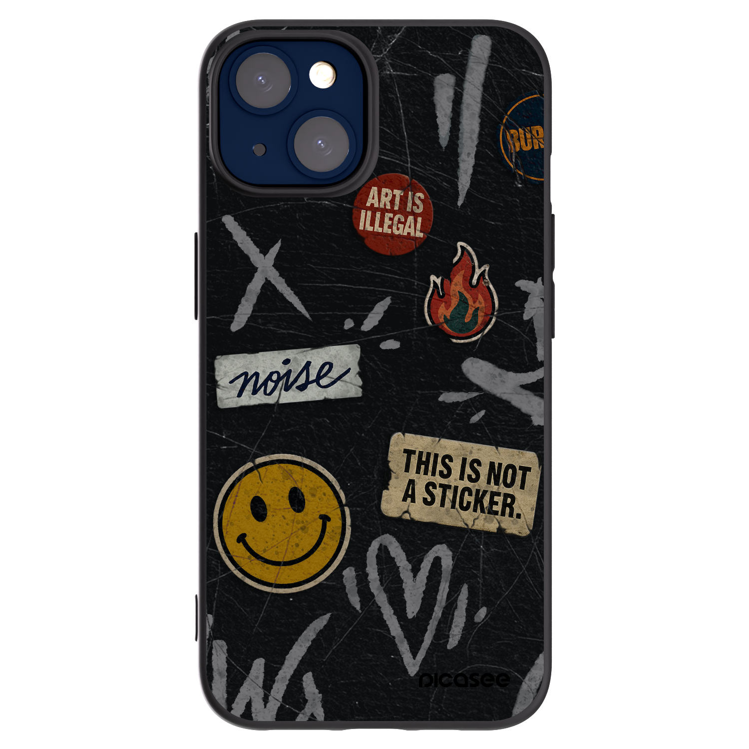 Picasee silikonski črni ovitek za Apple iPhone 14 - STICKERS x TAGS