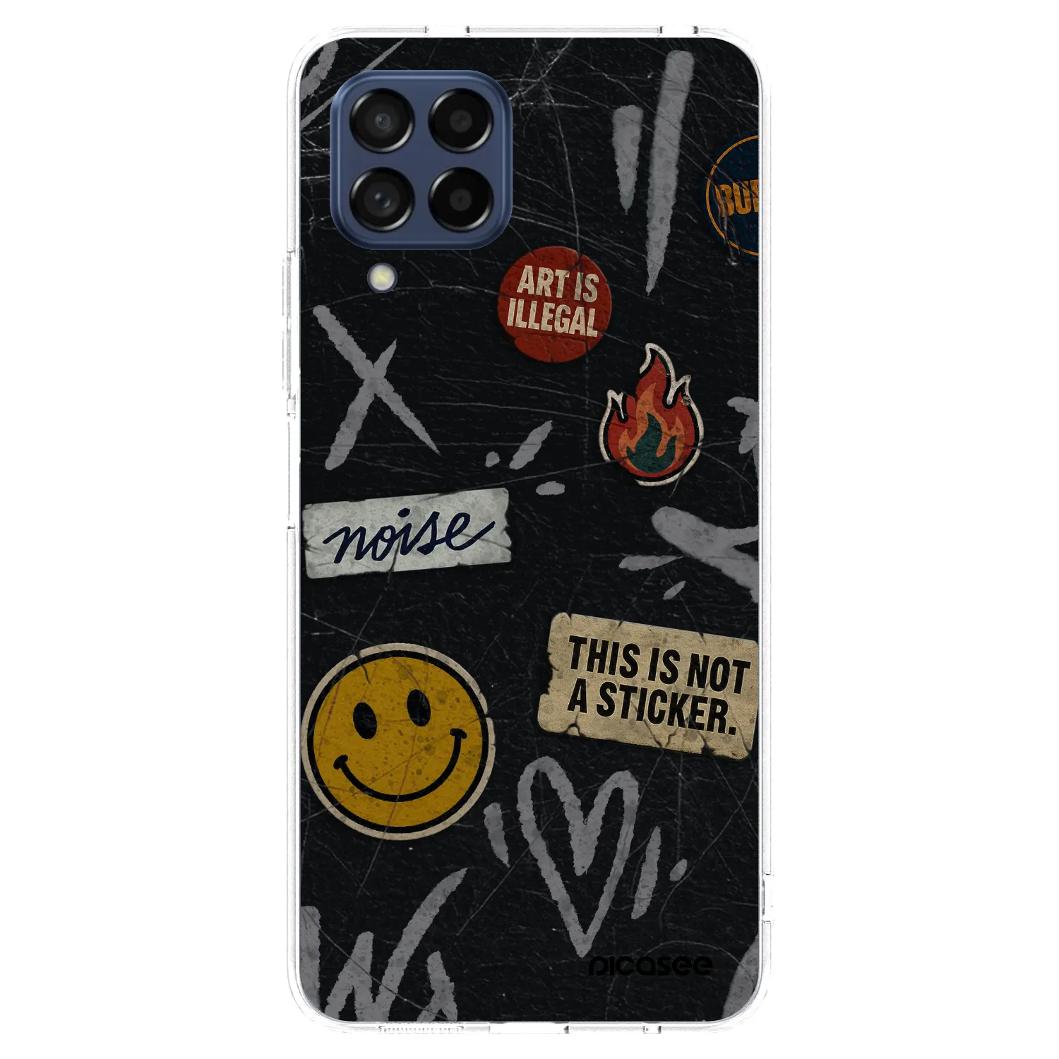 Picasee silikonski prozorni ovitek za Samsung Galaxy M53 5G - STICKERS x TAGS