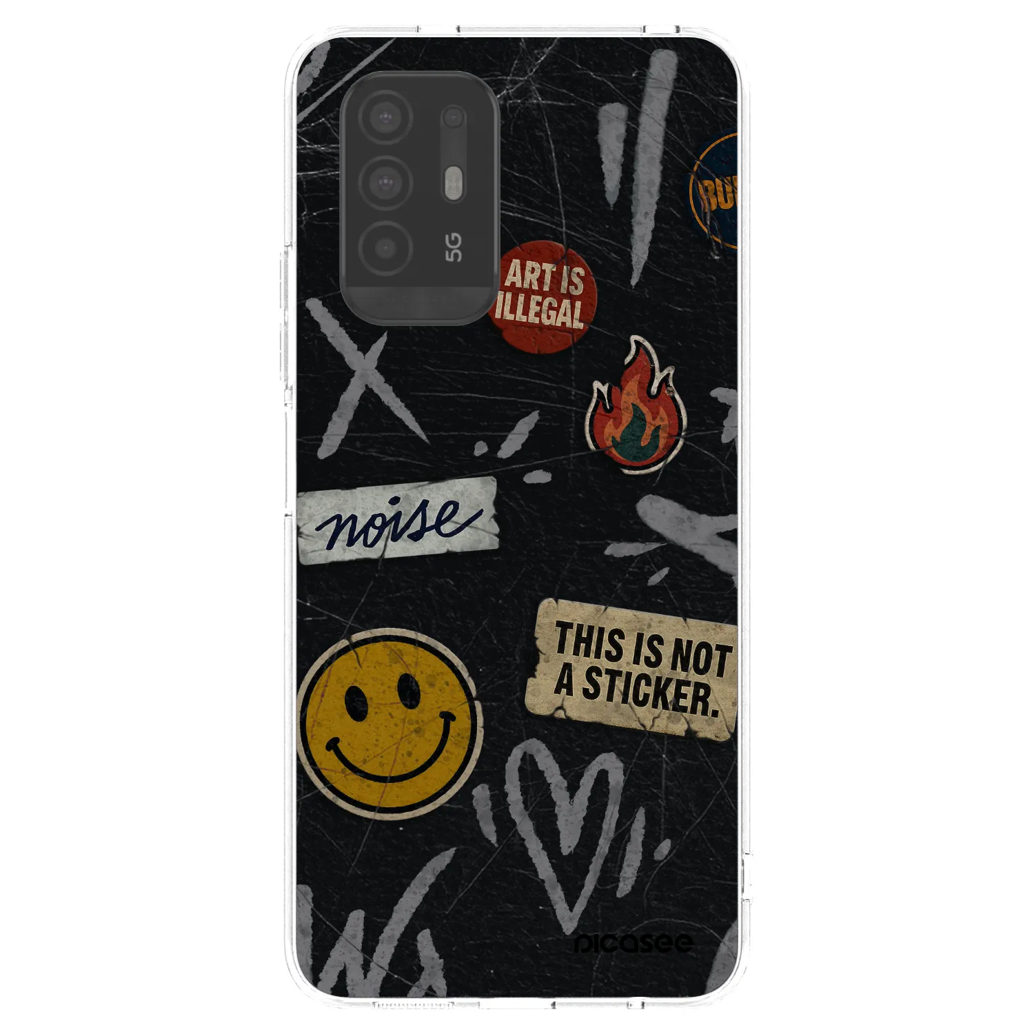 Picasee silikonski prozorni ovitek za OPPO A94 5G - STICKERS x TAGS