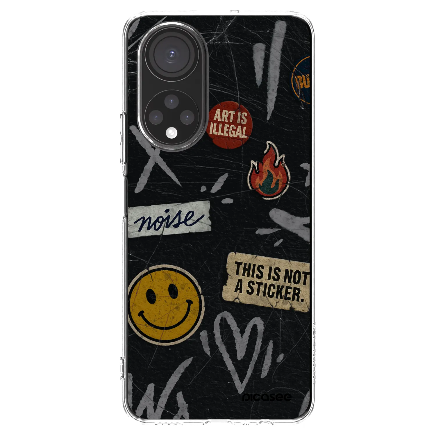 Picasee silikonski prozorni ovitek za Honor X7 - STICKERS x TAGS