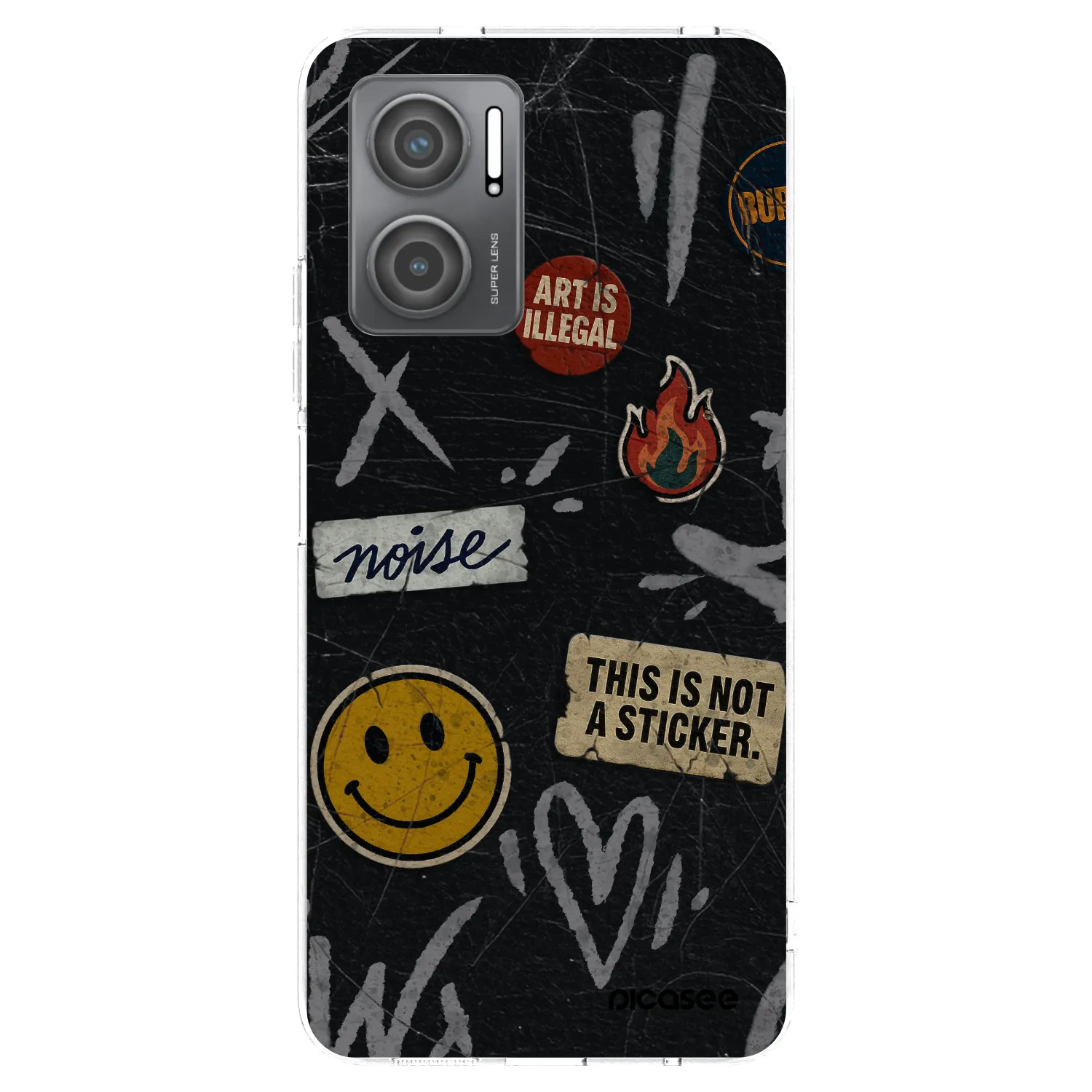 Picasee silikonski prozorni ovitek za Xiaomi Redmi 10 5G - STICKERS x TAGS