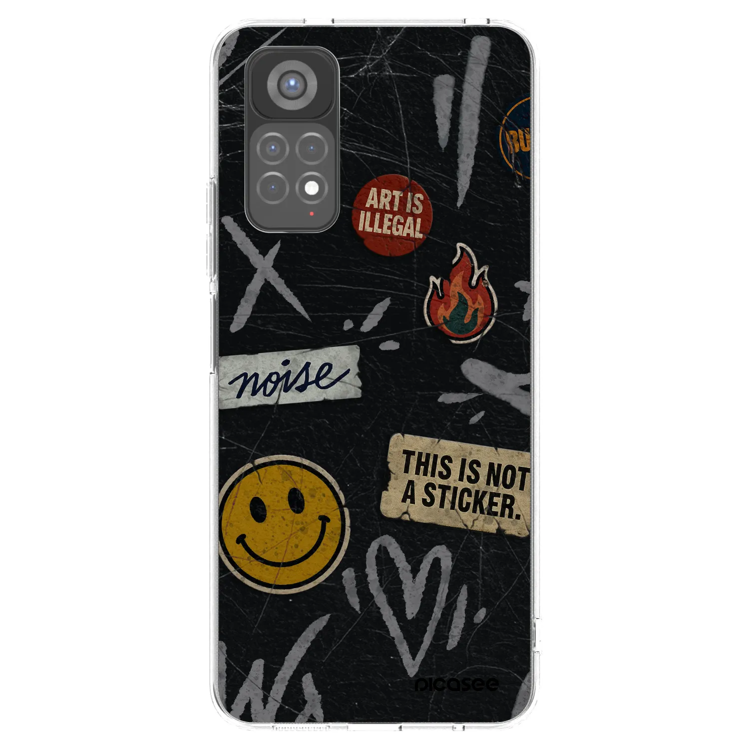 Picasee silikonski prozorni ovitek za Xiaomi Redmi Note 11S 5G - STICKERS x TAGS