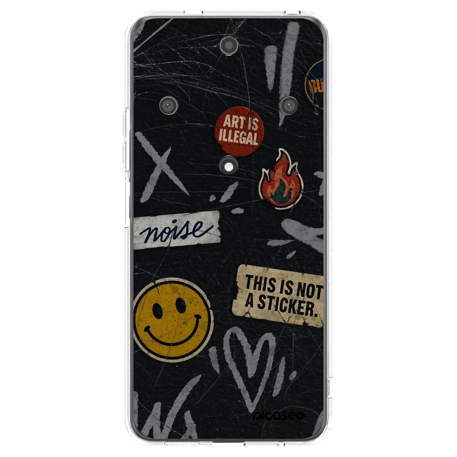 Picasee silikonski prozorni ovitek za Honor Magic5 Lite 5G - STICKERS x TAGS
