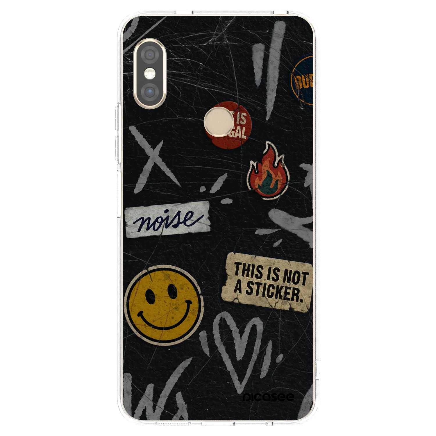 Picasee silikonski prozorni ovitek za Xiaomi Redmi Note 5 Global - STICKERS x TAGS