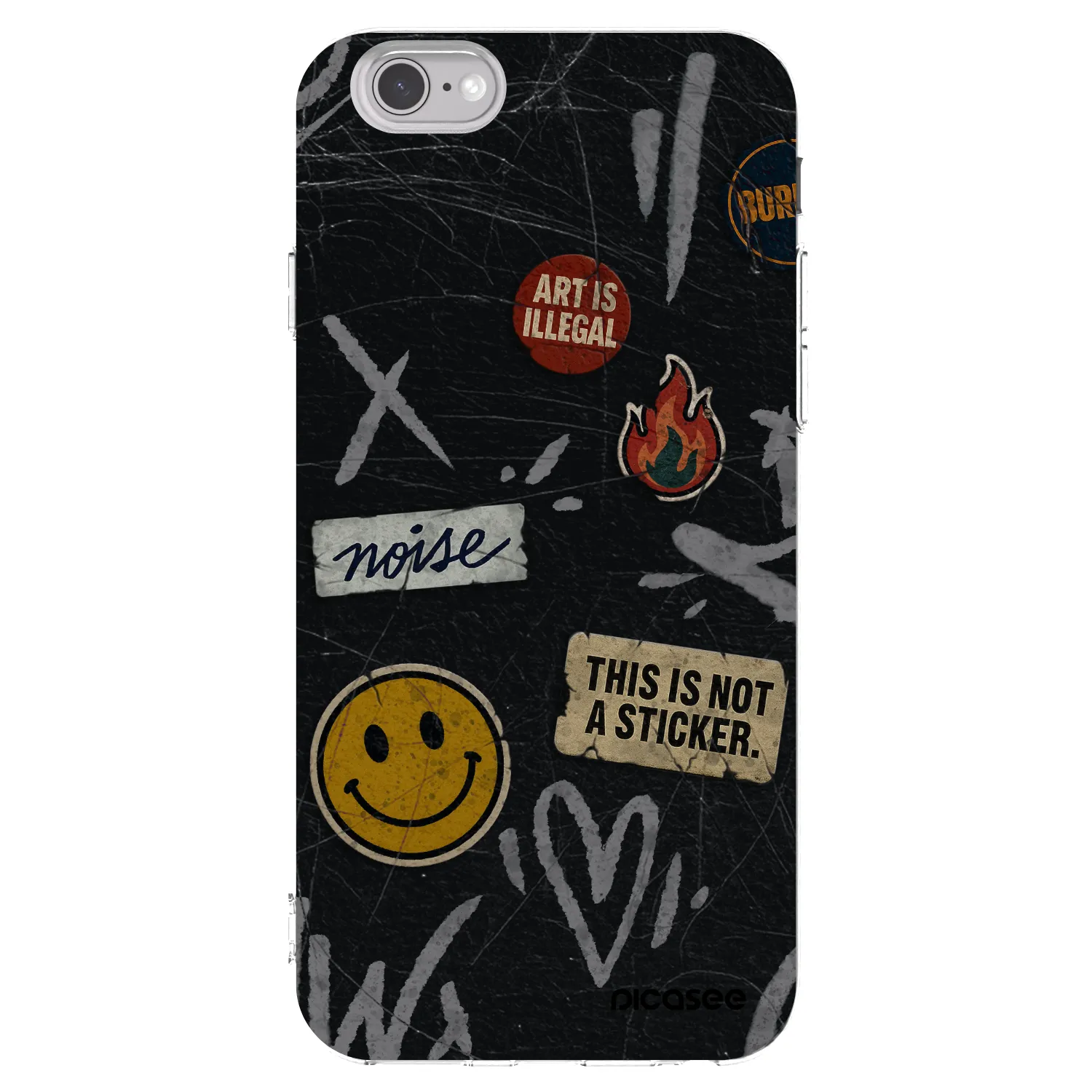 Picasee silikonski prozorni ovitek za Apple iPhone 6/6S - STICKERS x TAGS