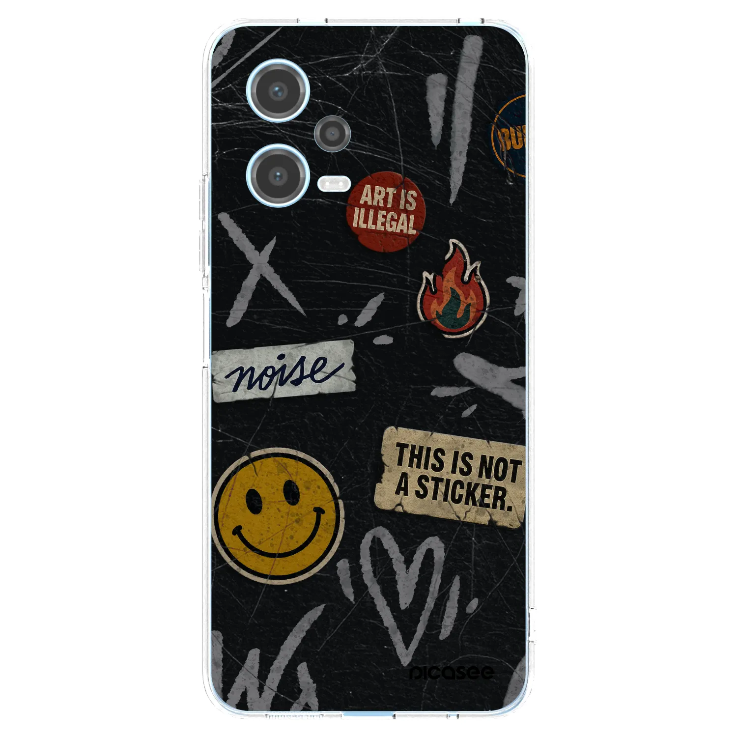 Picasee silikonski prozorni ovitek za Xiaomi Redmi Note 12 5G - STICKERS x TAGS