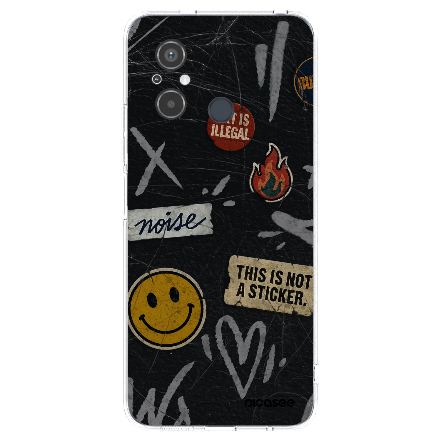 Picasee silikonski prozorni ovitek za Xiaomi Redmi 12C - STICKERS x TAGS